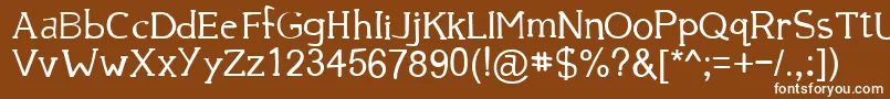 フォント39 – 茶色の背景に白い文字