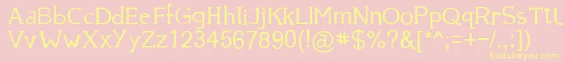 Weitere Informationen zur 39-Schriftart 39-Schriftart – Gelbe Schriften auf rosa Hintergrund