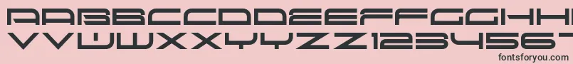 フォントRedSeven – ピンクの背景に黒い文字