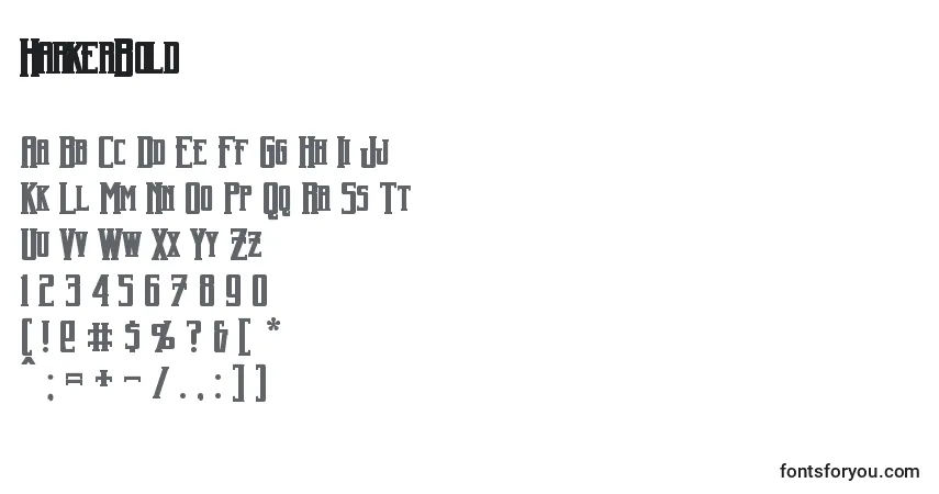 Schriftart HarkerBold – Alphabet, Zahlen, spezielle Symbole