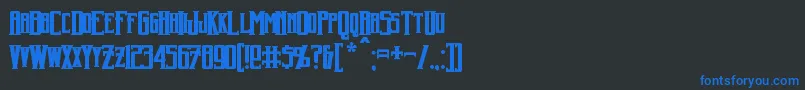 HarkerBold Font – Blue Fonts on Black Background