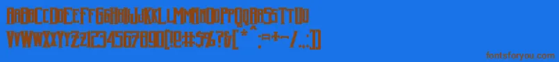 HarkerBold Font – Brown Fonts on Blue Background