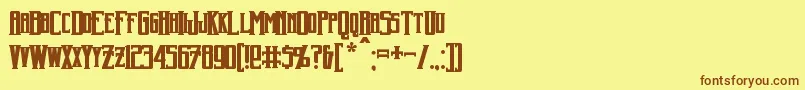 HarkerBold Font – Brown Fonts on Yellow Background