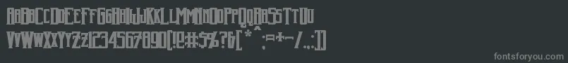 フォントHarkerBold – 黒い背景に灰色の文字