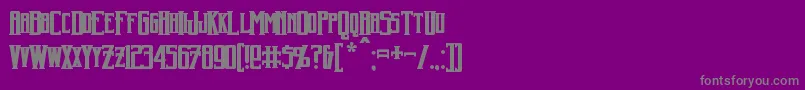 フォントHarkerBold – 紫の背景に灰色の文字