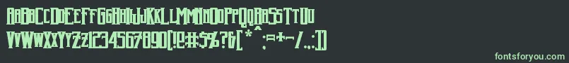 HarkerBold Font – Green Fonts on Black Background