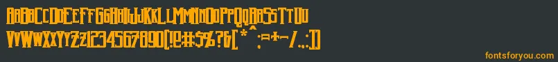 フォントHarkerBold – 黒い背景にオレンジの文字