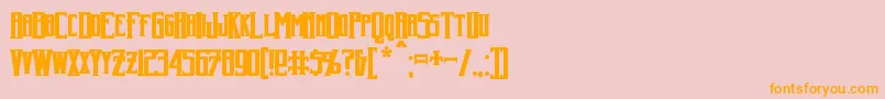 HarkerBold-Schriftart – Orangefarbene Schriften auf rosa Hintergrund