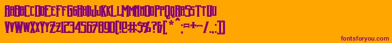 HarkerBold Font – Purple Fonts on Orange Background