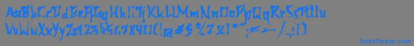 フォント612kosheyBold – 灰色の背景に青い文字