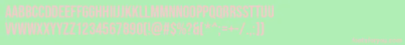 Bebasneue Font – Pink Fonts on Green Background