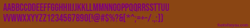 Шрифт Bebasneue – фиолетовые шрифты на коричневом фоне