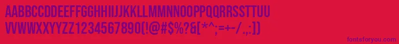 Bebasneue Font – Purple Fonts on Red Background