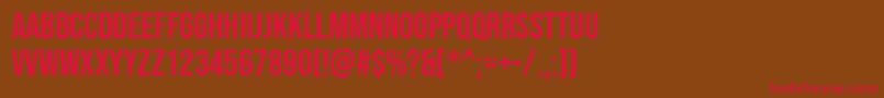 Bebasneue Font – Red Fonts on Brown Background