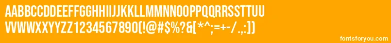 Bebasneue-Schriftart – Weiße Schriften auf orangefarbenem Hintergrund