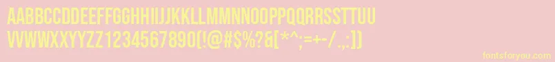 Bebasneue Font – Yellow Fonts on Pink Background