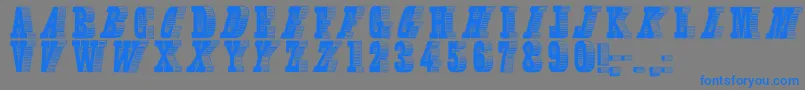 Oldlettresombrees Font – Blue Fonts on Gray Background