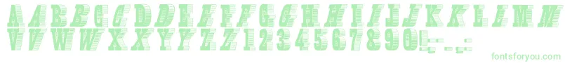 Oldlettresombrees Font – Green Fonts on White Background