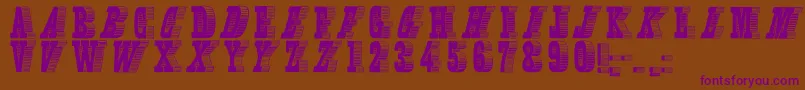 Oldlettresombrees Font – Purple Fonts on Brown Background