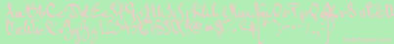 GrandDuchess Font – Pink Fonts on Green Background