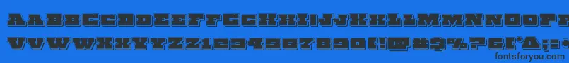 Chicagoexpresspunch Font – Black Fonts on Blue Background