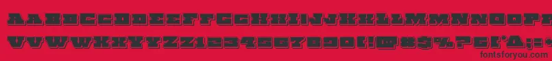 フォントChicagoexpresspunch – 赤い背景に黒い文字