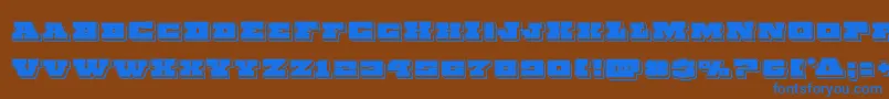 Chicagoexpresspunch Font – Blue Fonts on Brown Background