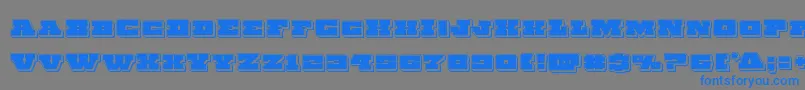 Chicagoexpresspunch Font – Blue Fonts on Gray Background