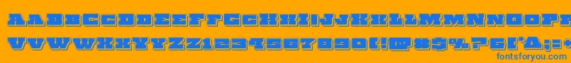 Chicagoexpresspunch Font – Blue Fonts on Orange Background