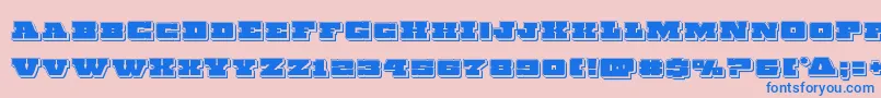 Chicagoexpresspunch Font – Blue Fonts on Pink Background