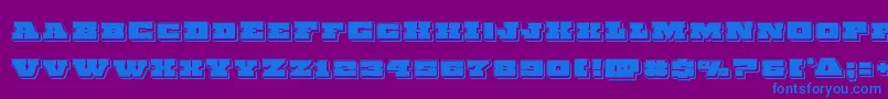 Chicagoexpresspunch Font – Blue Fonts on Purple Background