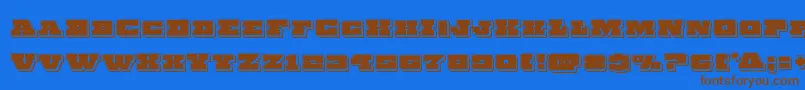 Chicagoexpresspunch Font – Brown Fonts on Blue Background