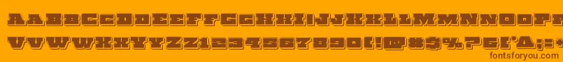 Chicagoexpresspunch Font – Brown Fonts on Orange Background