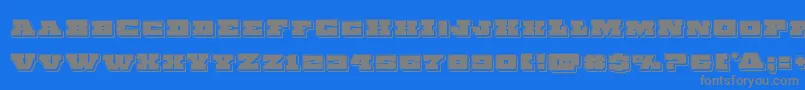 Chicagoexpresspunch Font – Gray Fonts on Blue Background