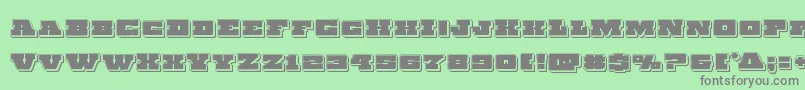 Chicagoexpresspunch Font – Gray Fonts on Green Background