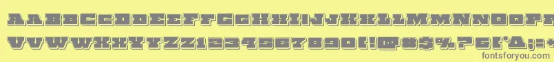 Chicagoexpresspunch Font – Gray Fonts on Yellow Background