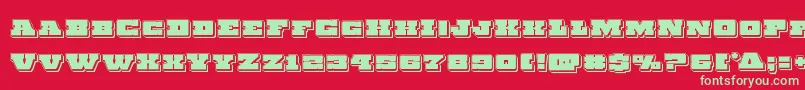 Chicagoexpresspunch Font – Green Fonts on Red Background