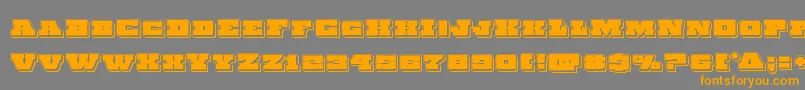 Chicagoexpresspunch Font – Orange Fonts on Gray Background