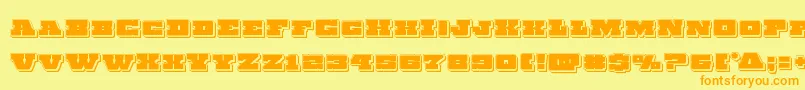 Chicagoexpresspunch Font – Orange Fonts on Yellow Background