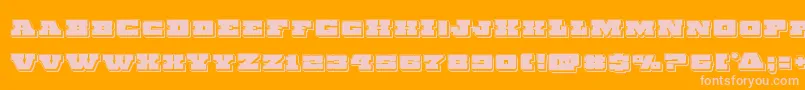 Chicagoexpresspunch Font – Pink Fonts on Orange Background