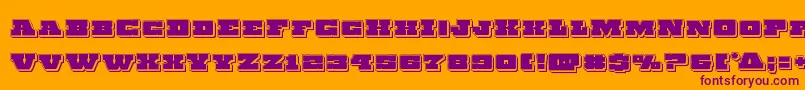 Chicagoexpresspunch Font – Purple Fonts on Orange Background