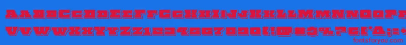 Chicagoexpresspunch Font – Red Fonts on Blue Background