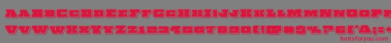 Chicagoexpresspunch Font – Red Fonts on Gray Background