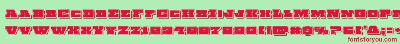 Chicagoexpresspunch Font – Red Fonts on Green Background