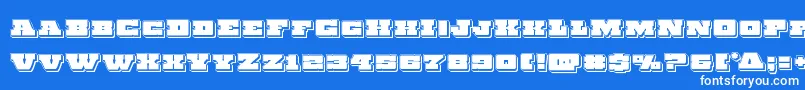 Chicagoexpresspunch Font – White Fonts on Blue Background