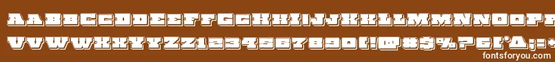 Chicagoexpresspunch Font – White Fonts on Brown Background