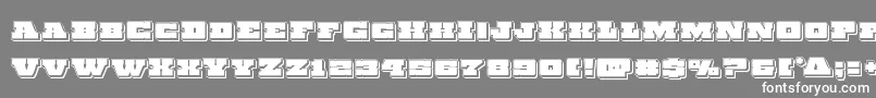 Chicagoexpresspunch Font – White Fonts on Gray Background