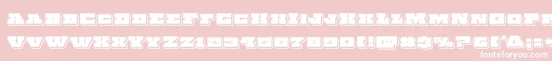 Chicagoexpresspunch-Schriftart – Weiße Schriften auf rosa Hintergrund