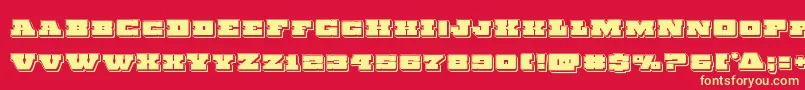 Chicagoexpresspunch Font – Yellow Fonts on Red Background