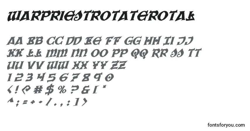 Шрифт Warpriestrotaterotal – алфавит, цифры, специальные символы
